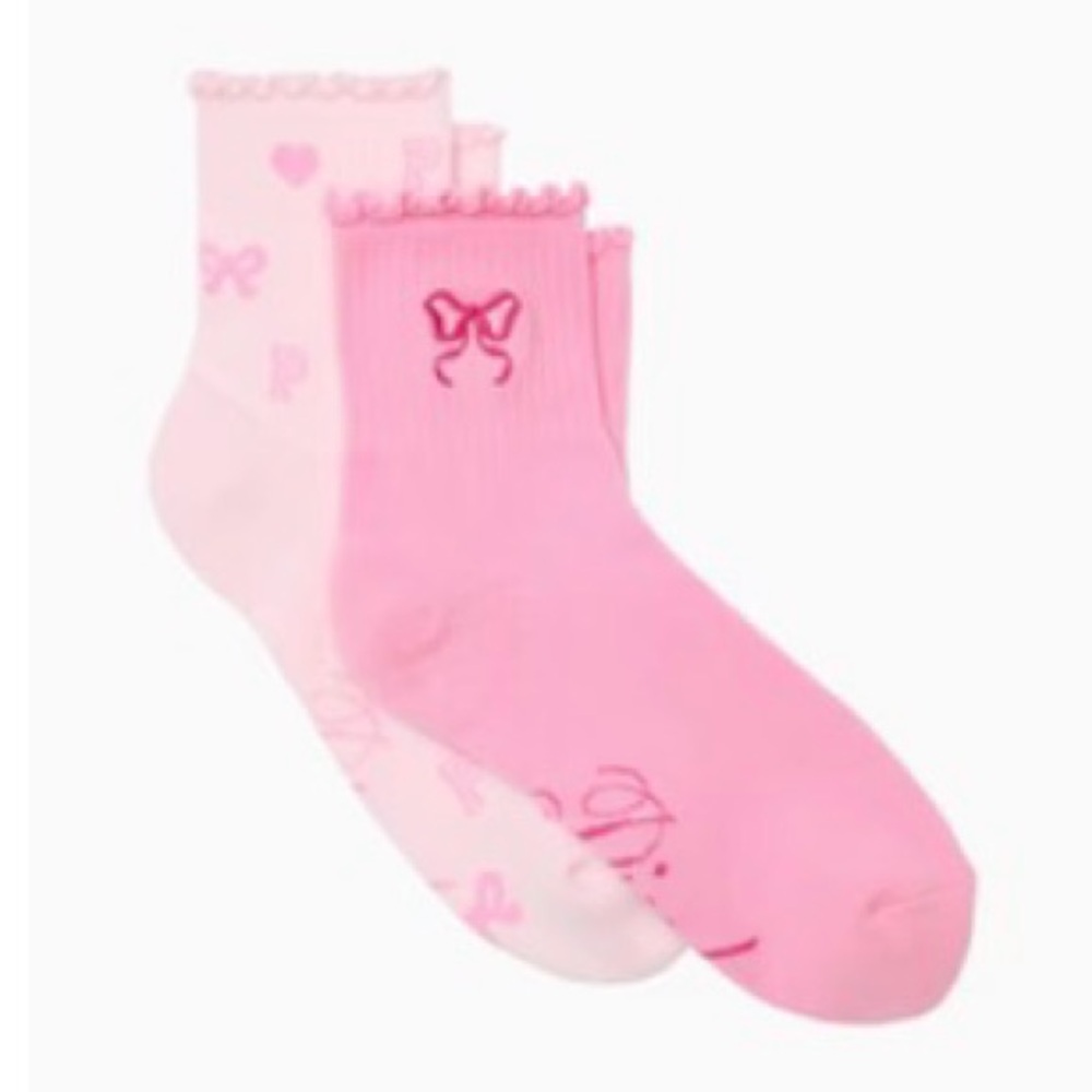 LoveShackFancy X Pink 2-Pack Quarter Sock